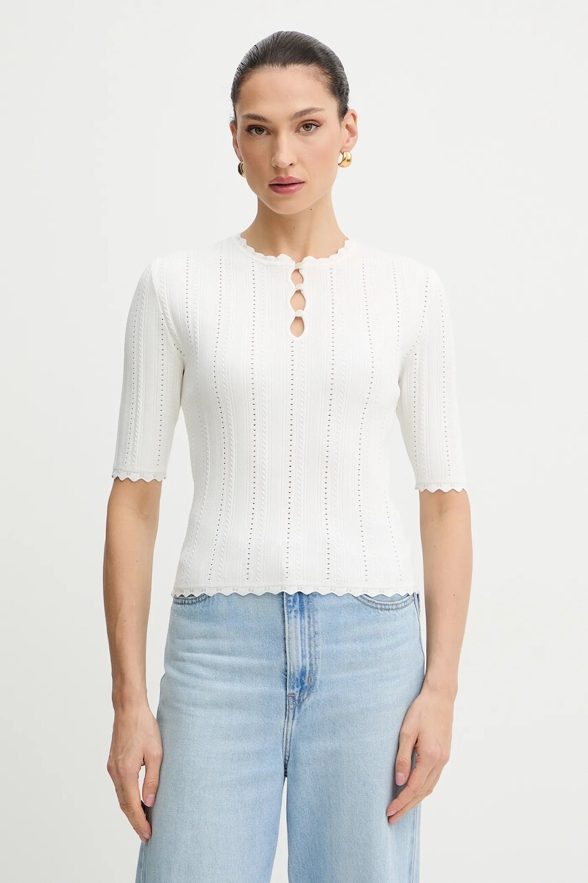 Sveter Morgan biela farba, ľahký, MADIN