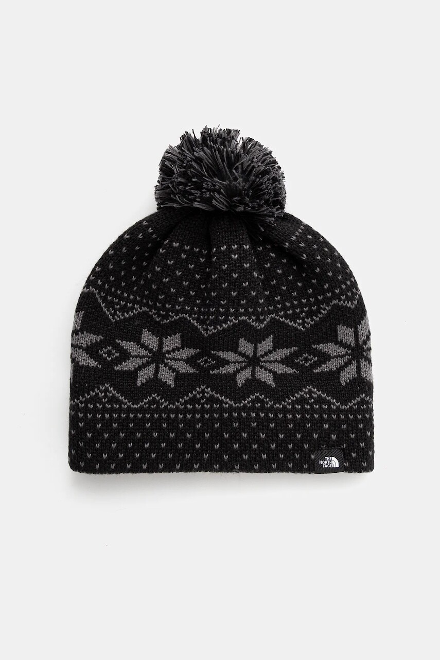 Detská čiapka The North Face KIDS CABIN SKI TUKE čierna farba, NF0A8CGTSWL1