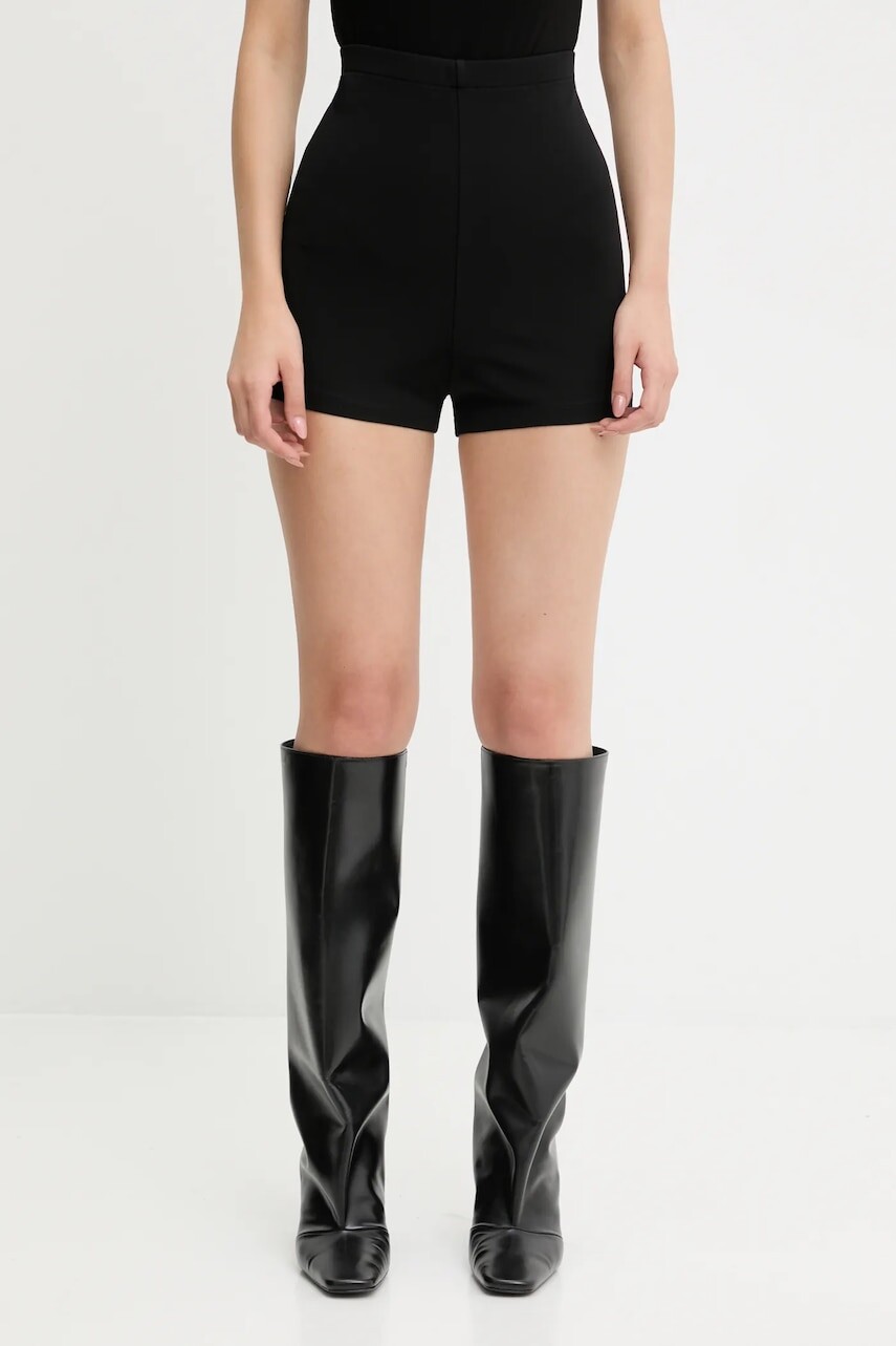 Šortky Rick Owens Lilies Dirt Bolan Cut Off čierna farba, jednofarebná, vysoký pás, LI02E3394.JCVS