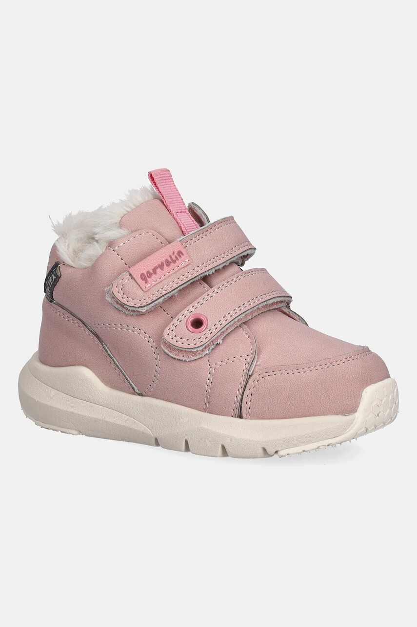 Detská nubuková zimná obuv Garvalin ružová farba, 251350
