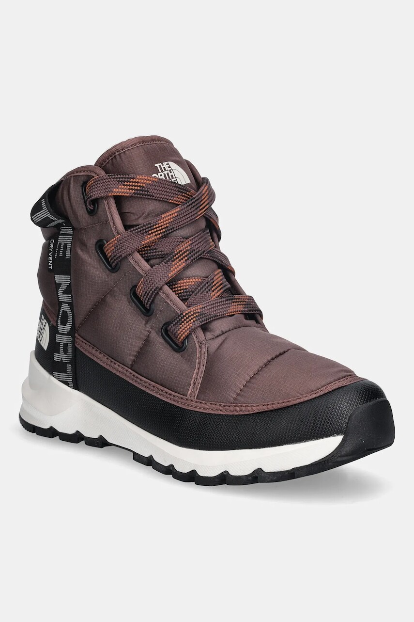 Snehule The North Face Thermoball Lace Up fialová farba, NF0A817WC9R1