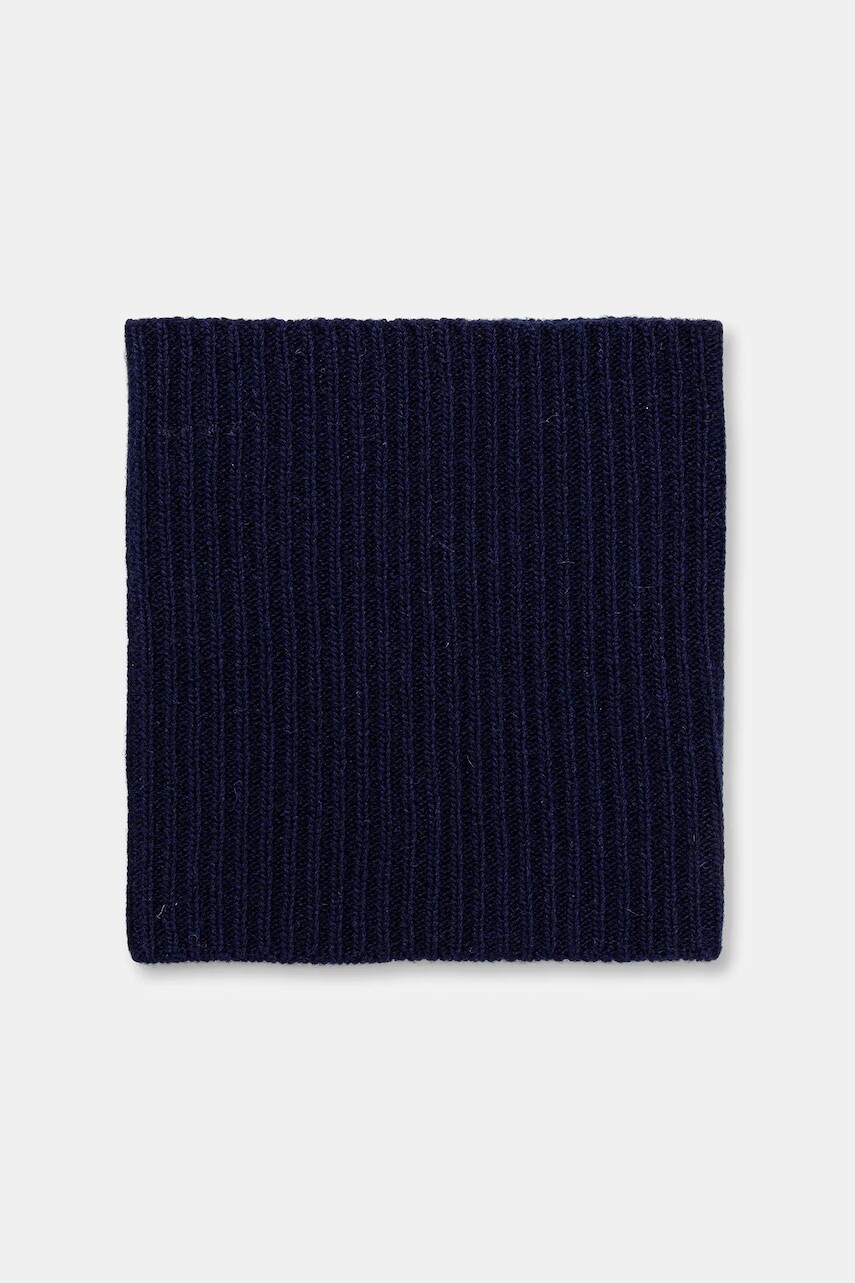 Šál typu komín s prímesou vlny United Colors of Benetton tmavomodrá farba, jednofarebný, 1344DU01M