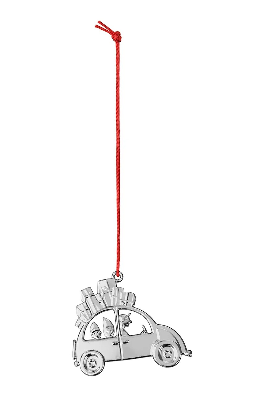 Závesná dekorácia Rosendahl Christmas Car 9 x 6,5 cm šedá farba