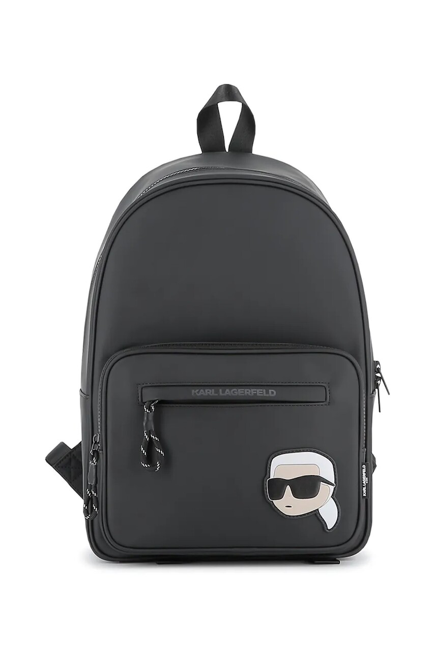 Detský ruksak Karl Lagerfeld čierna farba, malý, s nášivkou, Z31027