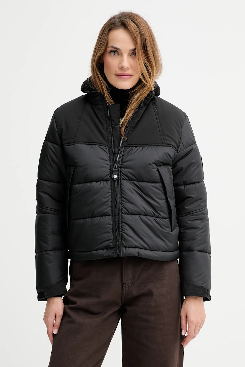 Bunda G-Star čierna farba, zimná, D26958.B958