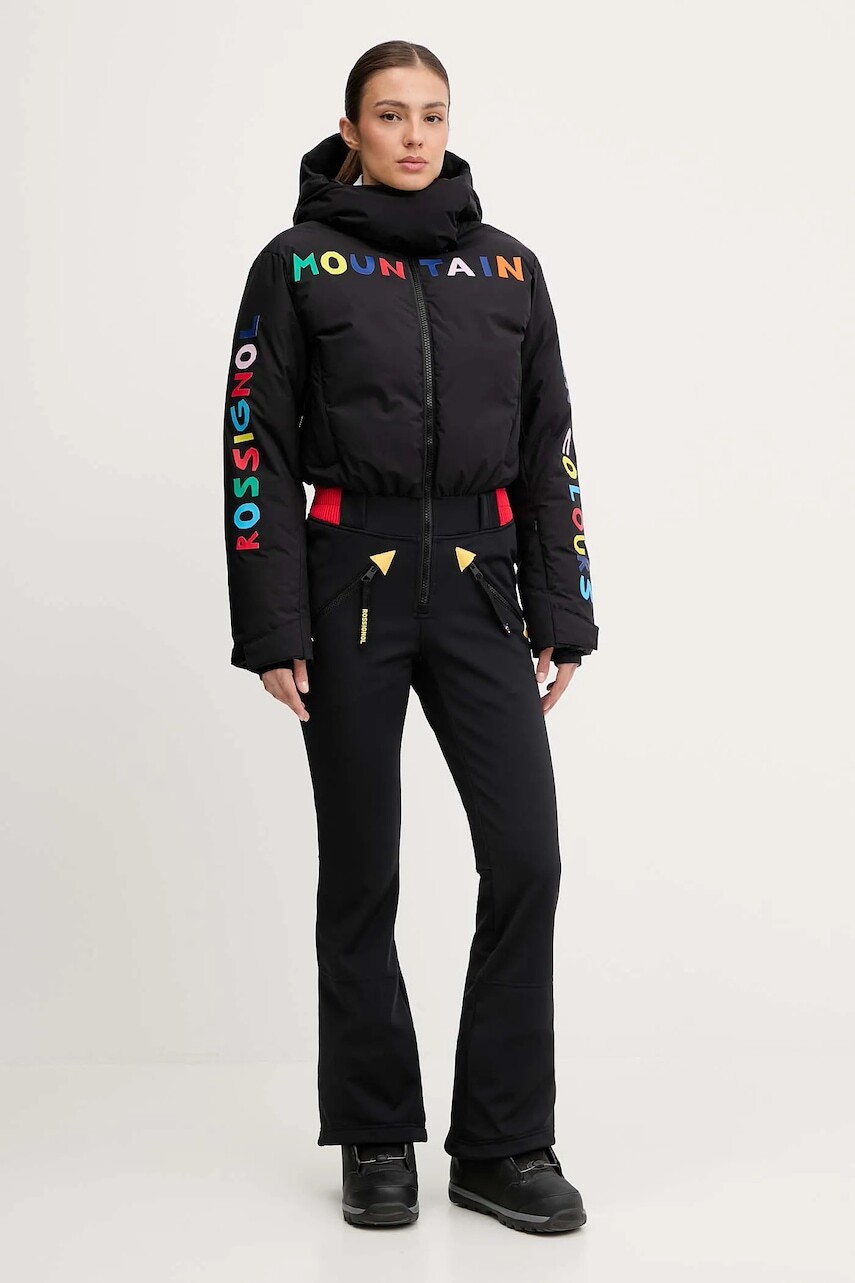 Lyžiarska kombinéza Rossignol JCC čierna farba, RLOWJ26