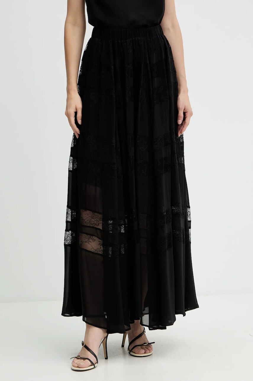 Sukňa Marella čierna farba, maxi, áčkový strih, 2523106082200