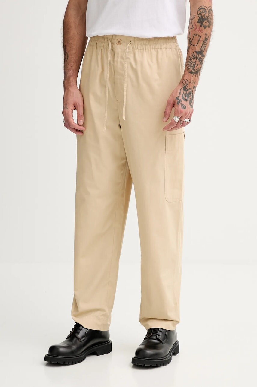 Bavlnené nohavice Kenzo béžová farba, FF55PA5019SC.11