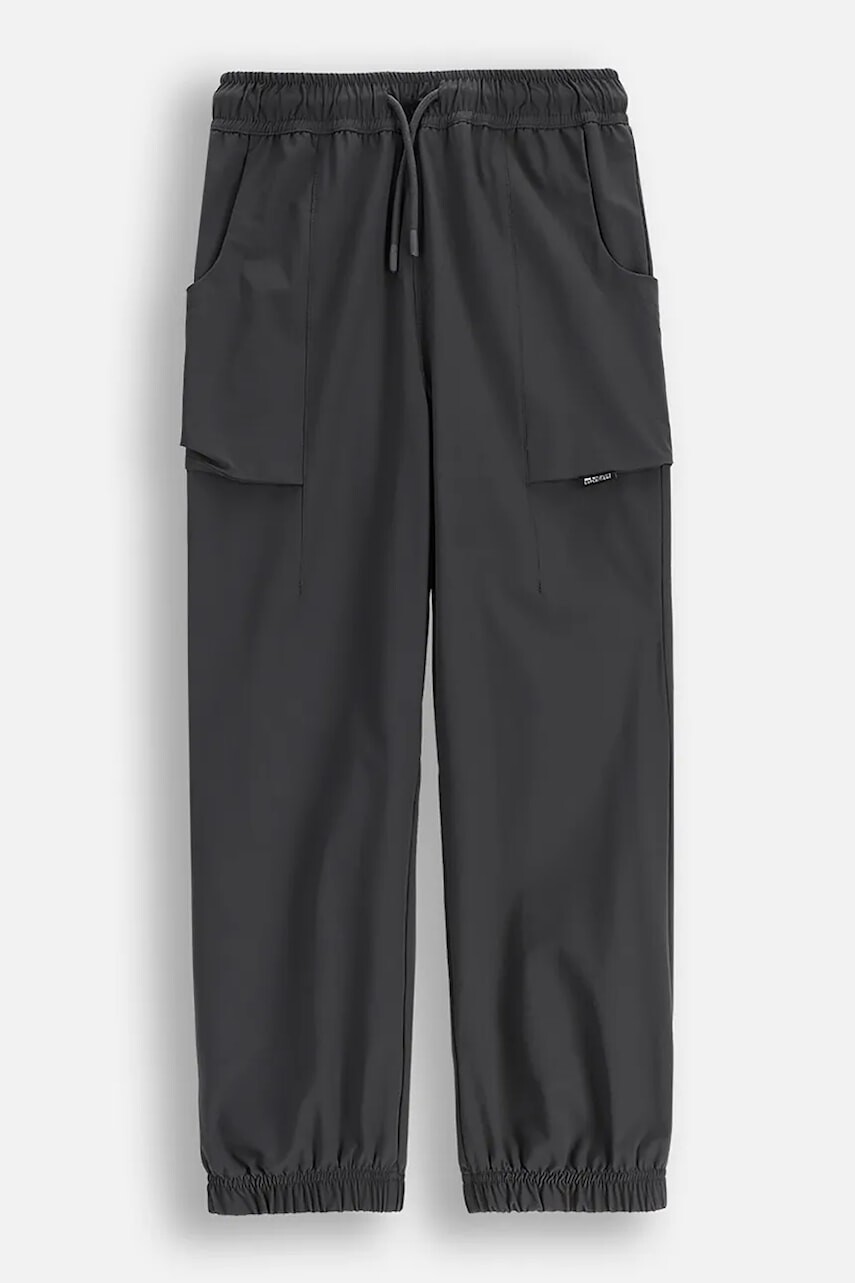 Detské nohavice Coccodrillo šedá farba, jednofarebné, YETI BOY JUNIOR