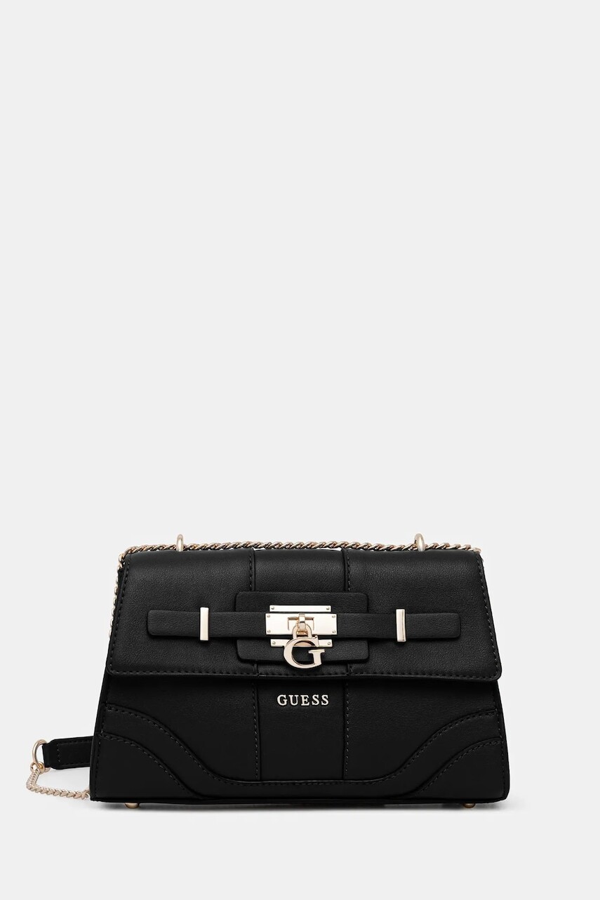 Kabelka Guess GREYSON čierna farba, HWBG92 06210