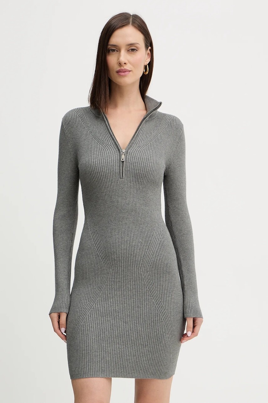 Šaty Guess HARLEY šedá farba, mini, priliehavé, W5BK45 Z0572