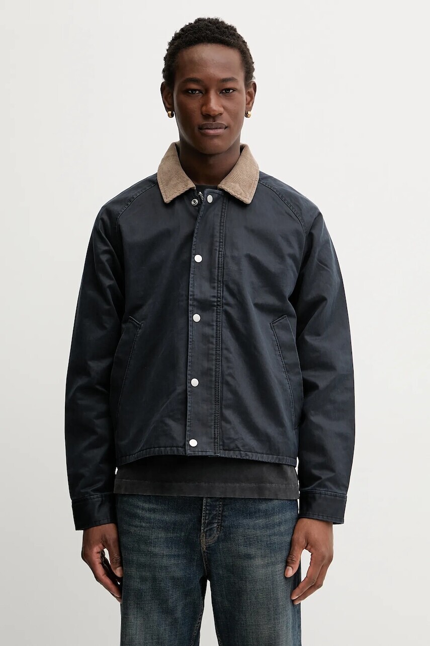 Bunda Abercrombie & Fitch tmavomodrá farba, prechodná, KI132-5090-221