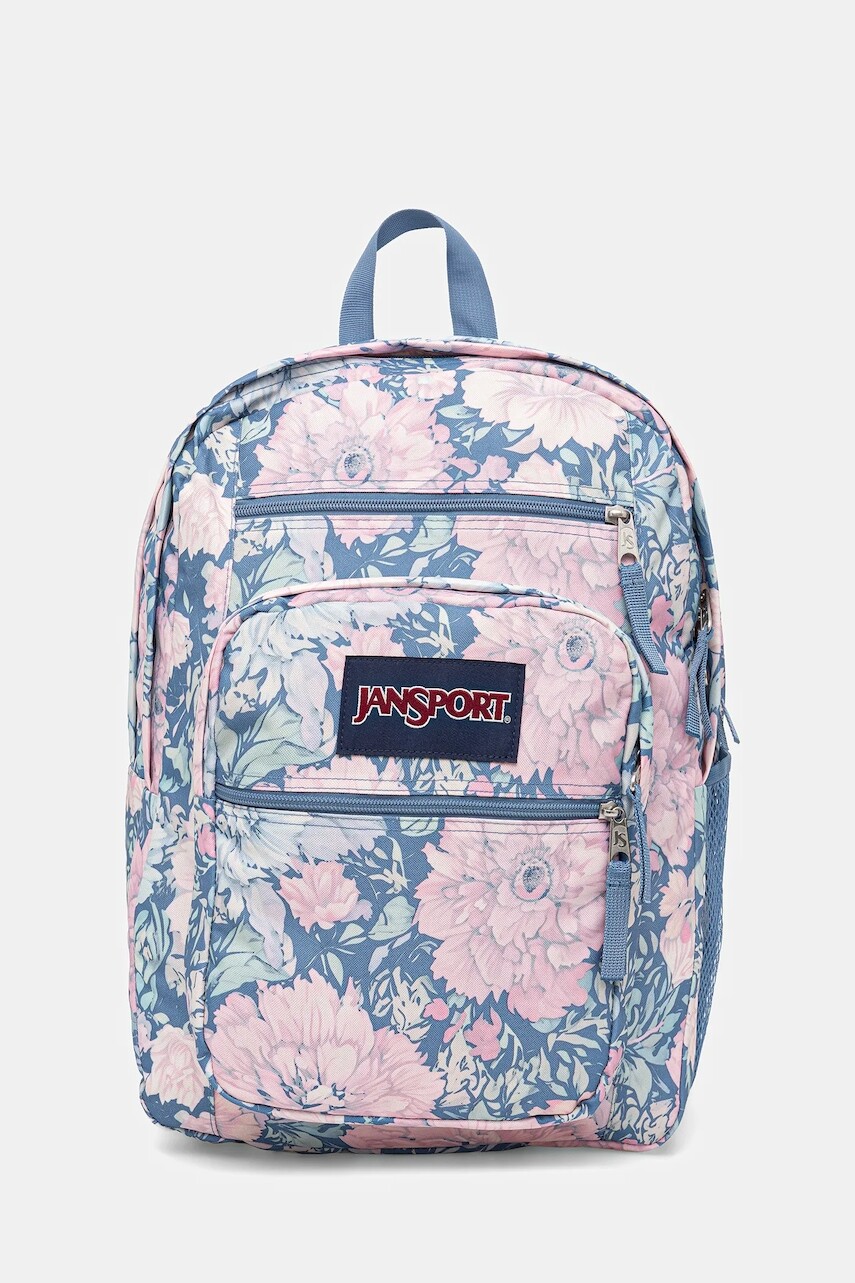 Ruksak Jansport modrá farba, veľký, vzorovaný, EK0A5BAH2W7