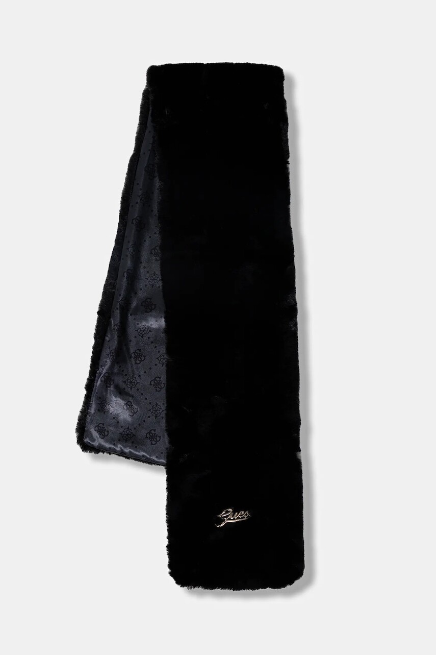 Šál Guess čierna farba, jednofarebný, AW5399 POL03