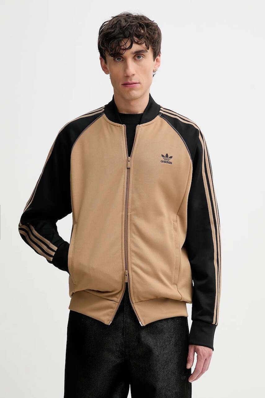 Mikina adidas Originals Sst Tt zelená farba, vzorovaná, JY1292