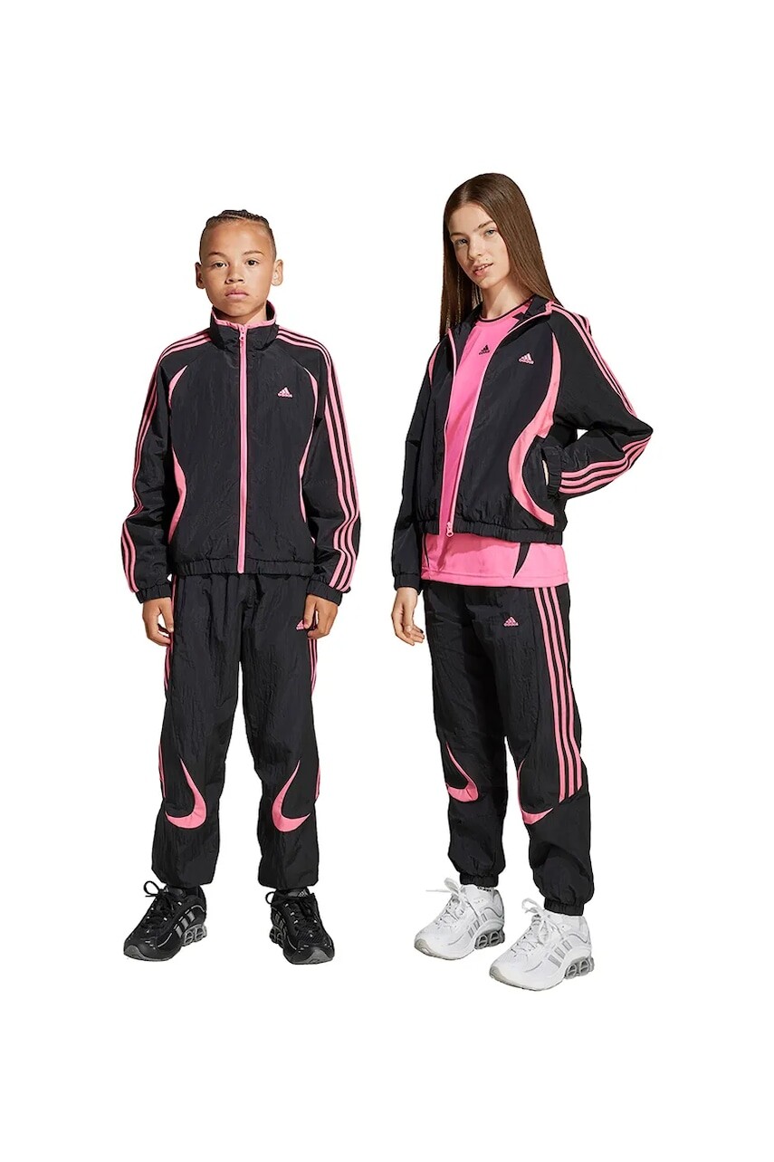 Detské tepláky adidas Originals čierna farba, s nášivkou, JY6322