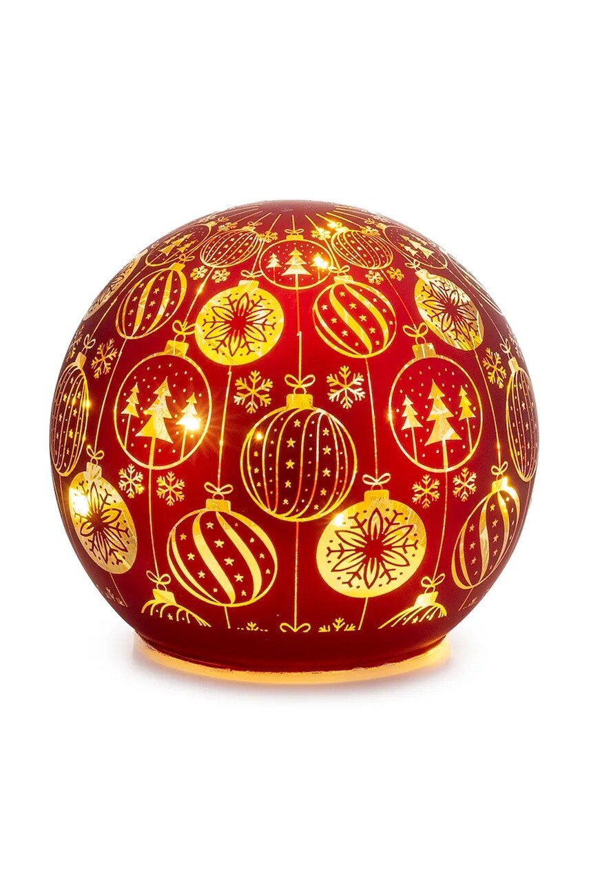 Led vianočná dekorácia Palais Royal 12 cm červená farba