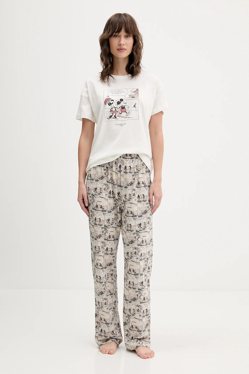 Bavlnené pyžamo women'secret béžová farba, bavlnené, 3132160