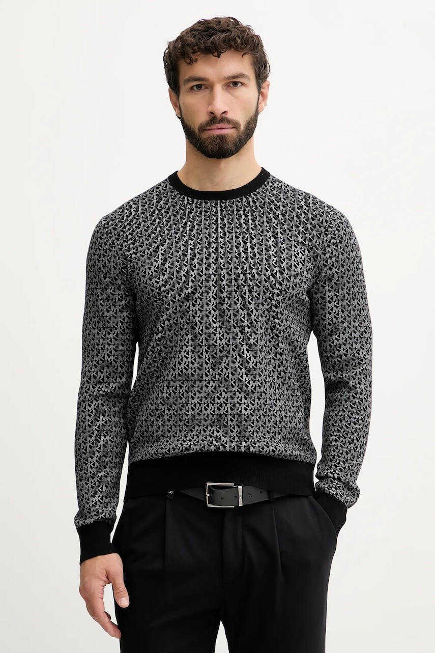 Sveter Michael Kors čierna farba, ľahký, CR3606K2LY