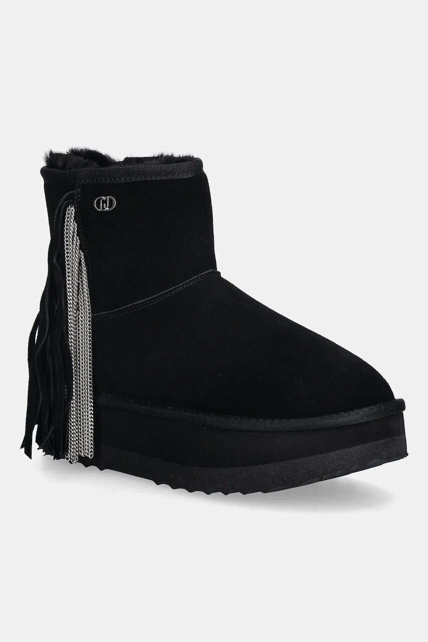 Semišové snehule Liu Jo JANE 09 čierna farba, SF5109PX00222222