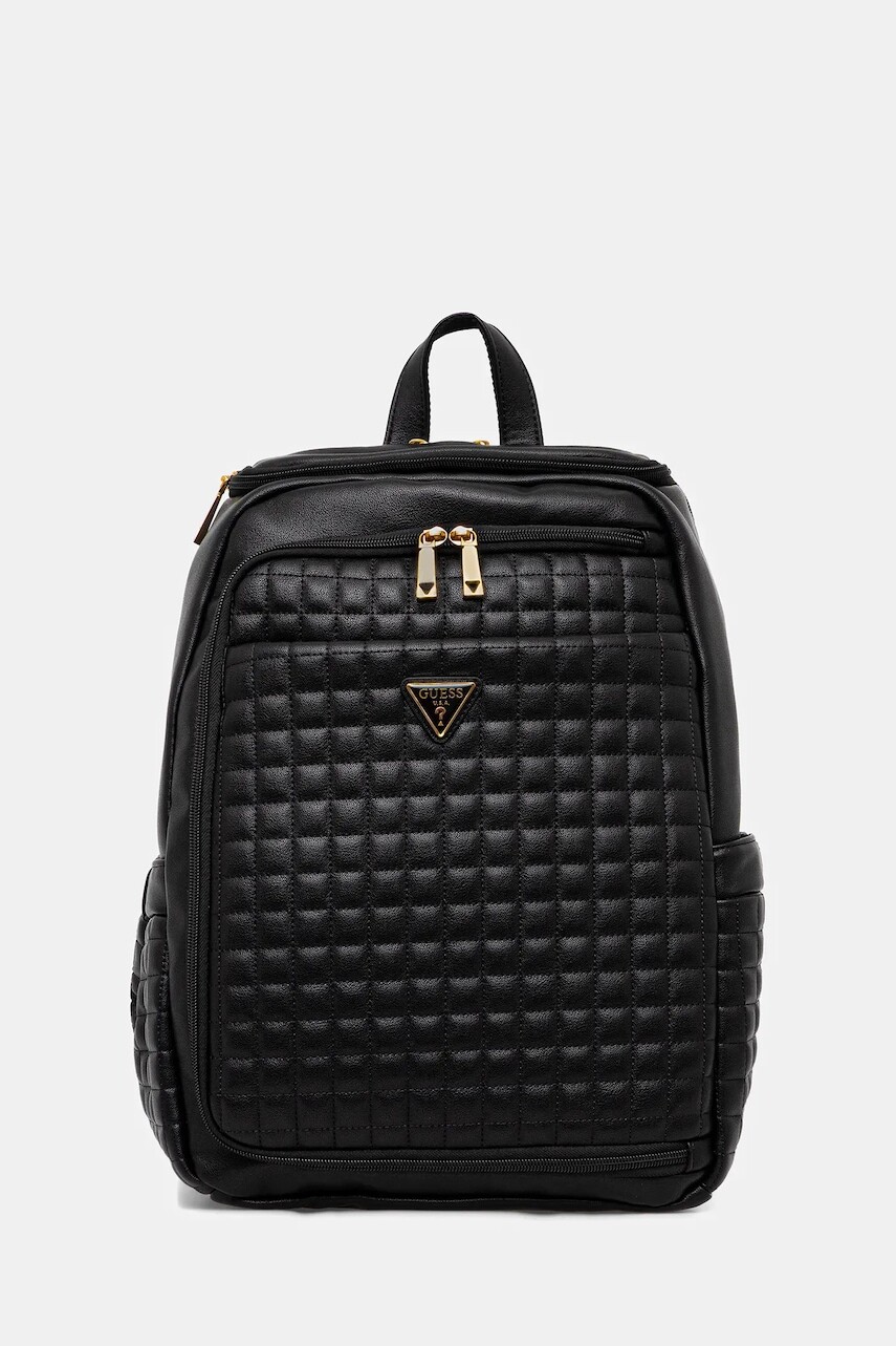 Ruksak Guess NADIRA dámsky, čierna farba, veľký, jednofarebný, TWQG84 24033