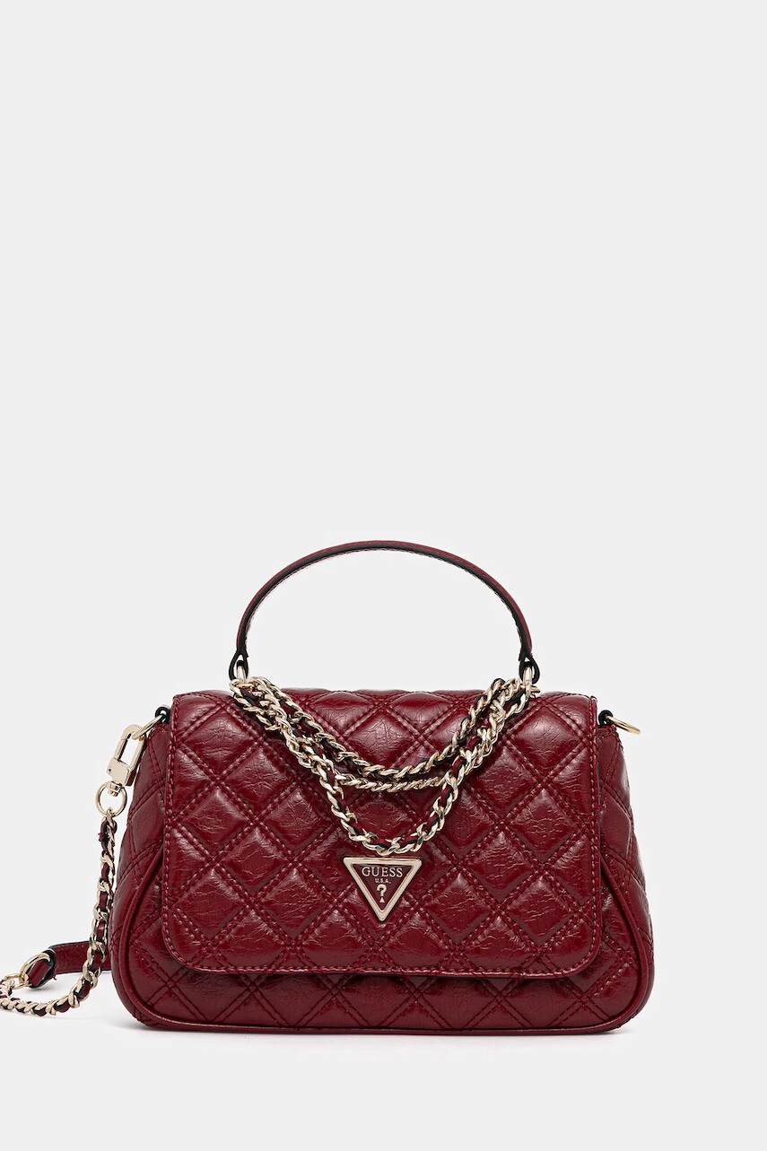 Kabelka Guess GIULLY červená farba, HWTT96 73190