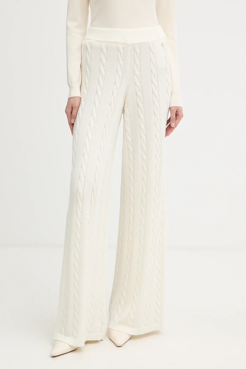 Tepláky s prímesou vlny Guess GEMMA béžová farba, jednofarebná, W5BB52 Z1192