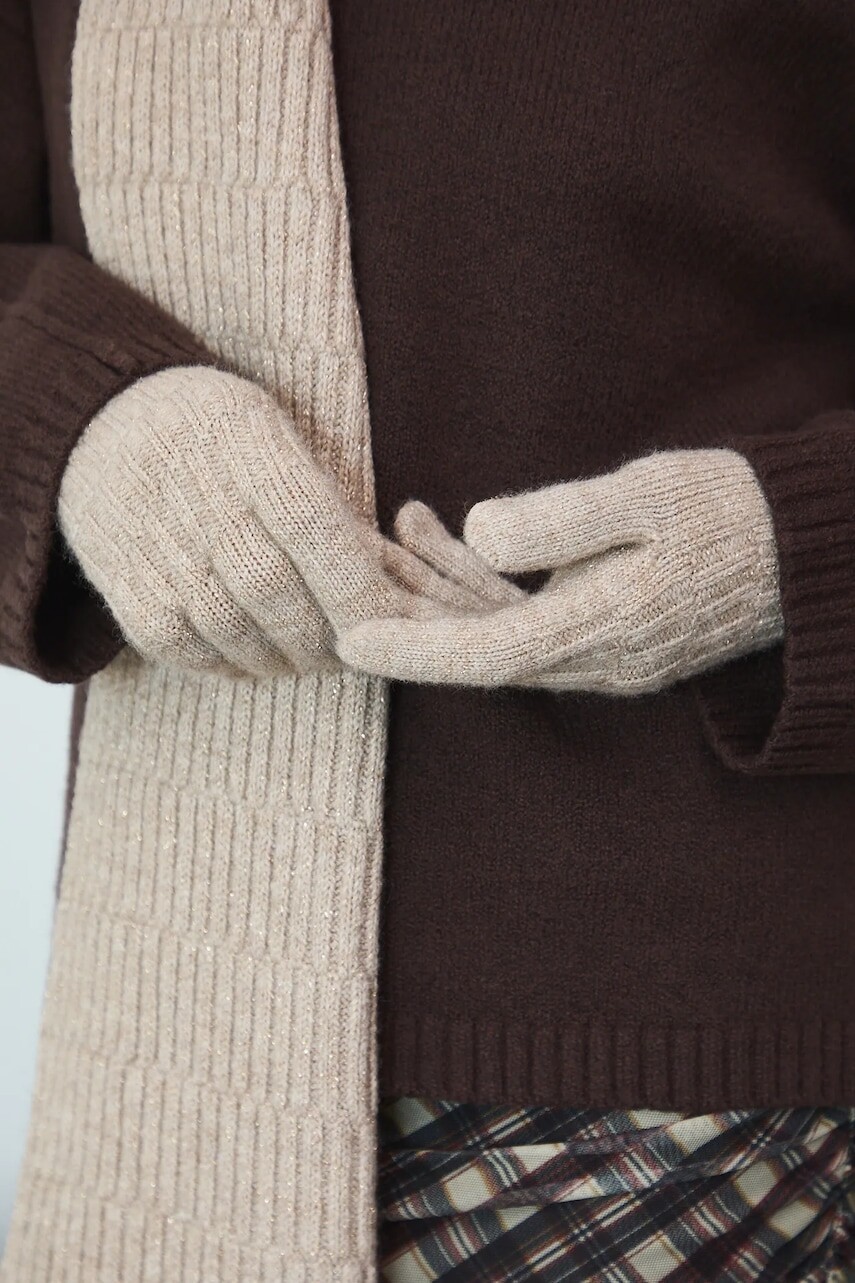 Rukavice Medicine béžová farba