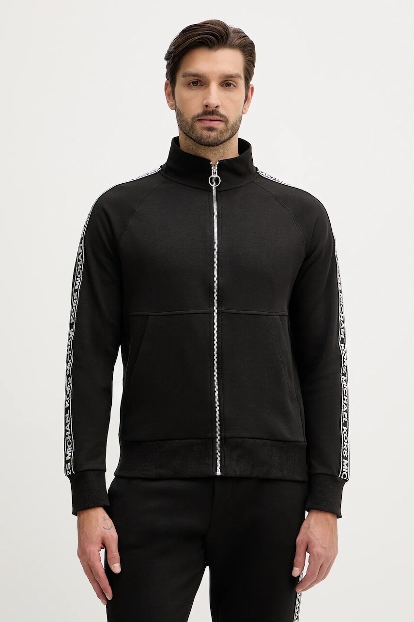 Mikina Michael Kors čierna farba, s nášivkou, CF5524I5MF