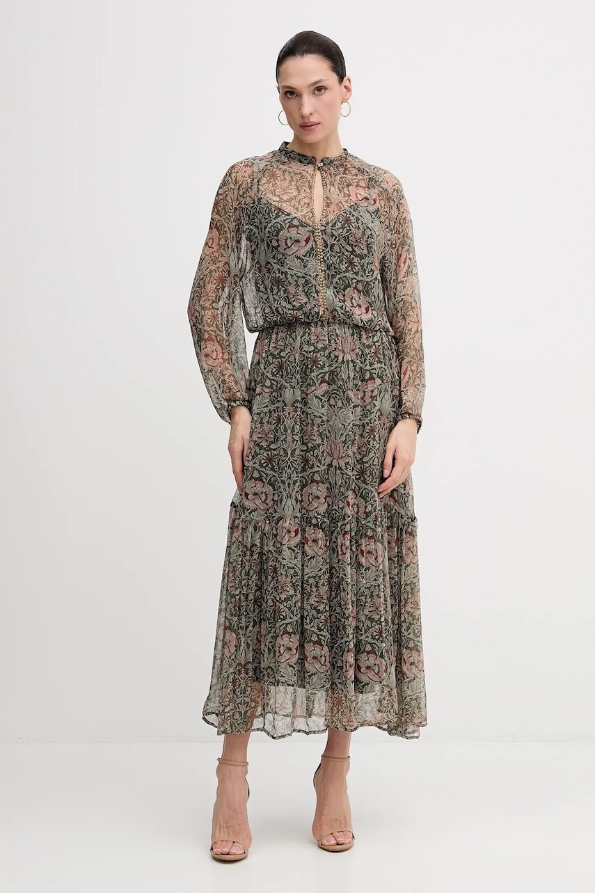 Šaty Hoss Intropia zelená farba, maxi, áčkový strih, 8222123