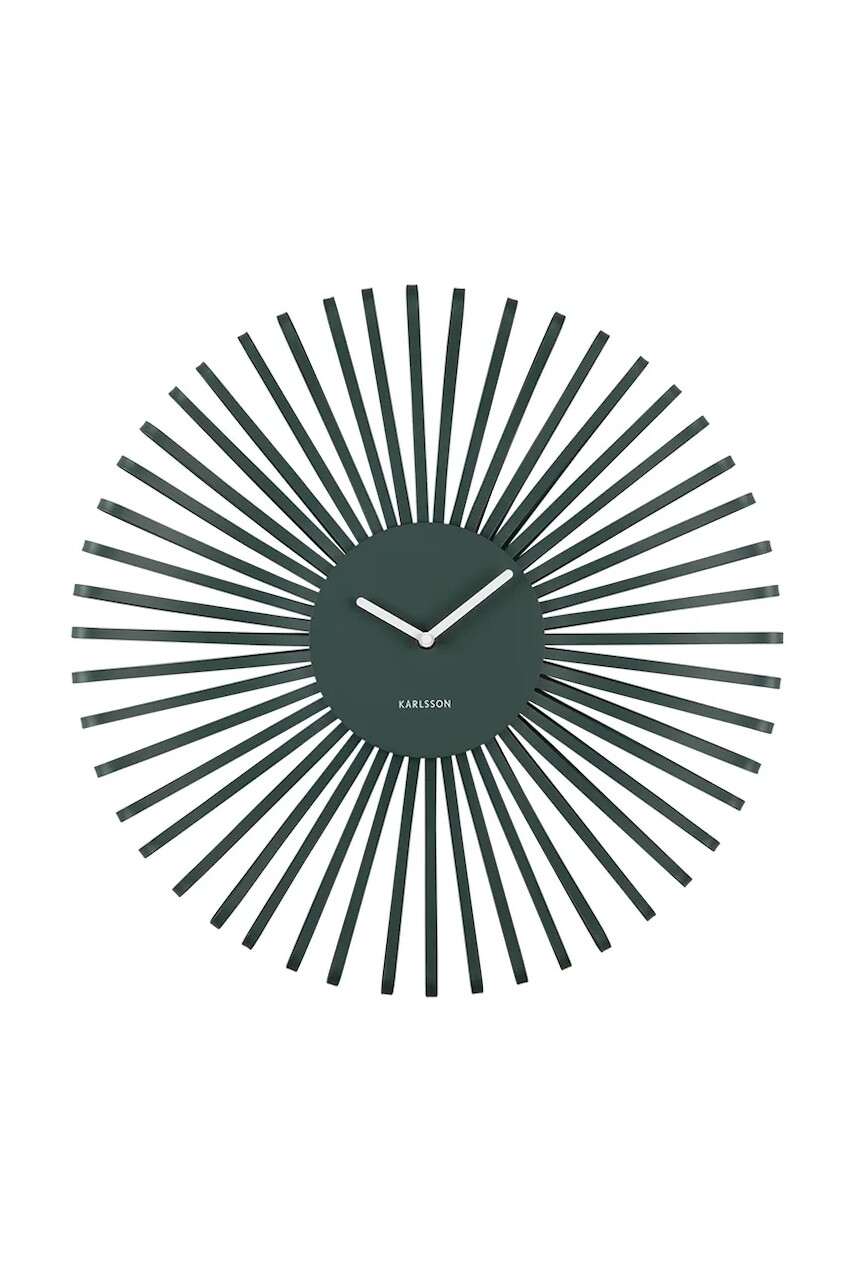 Nástenné hodiny Karlsson Polo 48 cm zelená farba