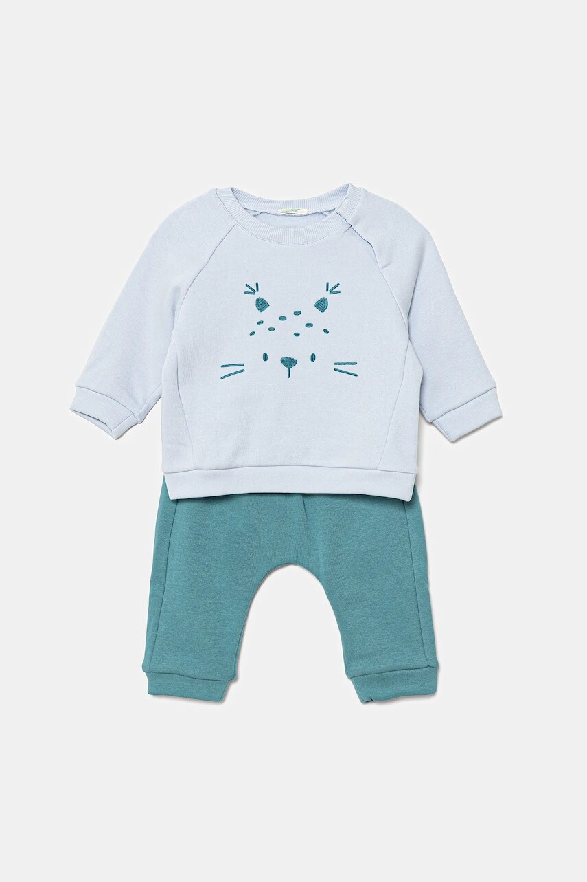 Tepláková súprava pre bábätká United Colors of Benetton modrá farba, 3FTZAK01D