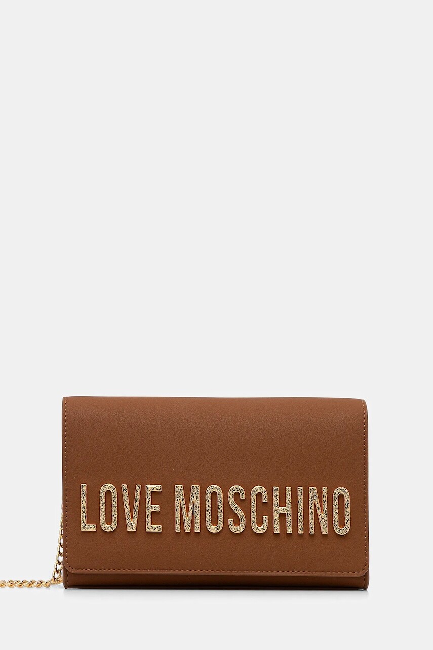 Kabelka Love Moschino hnedá farba, JC4121PP0NKD020A