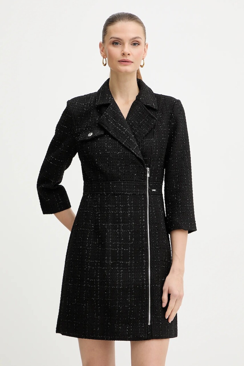 Šaty Morgan čierna farba, mini, priliehavé, RTIDA