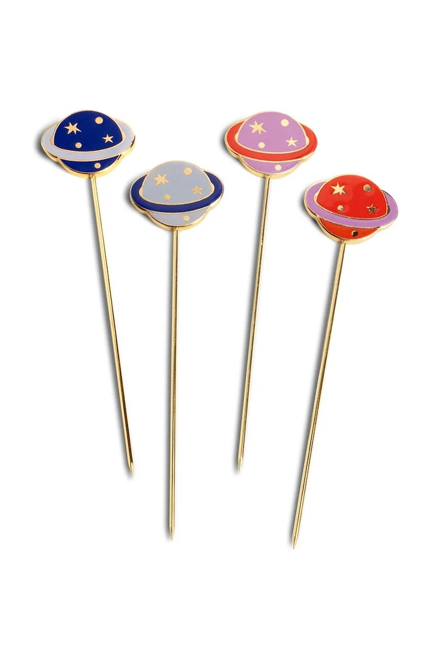 Miešadlá na koktaily Octaevo Cosmos 11,5 x 2 cm 4-pak viac farieb