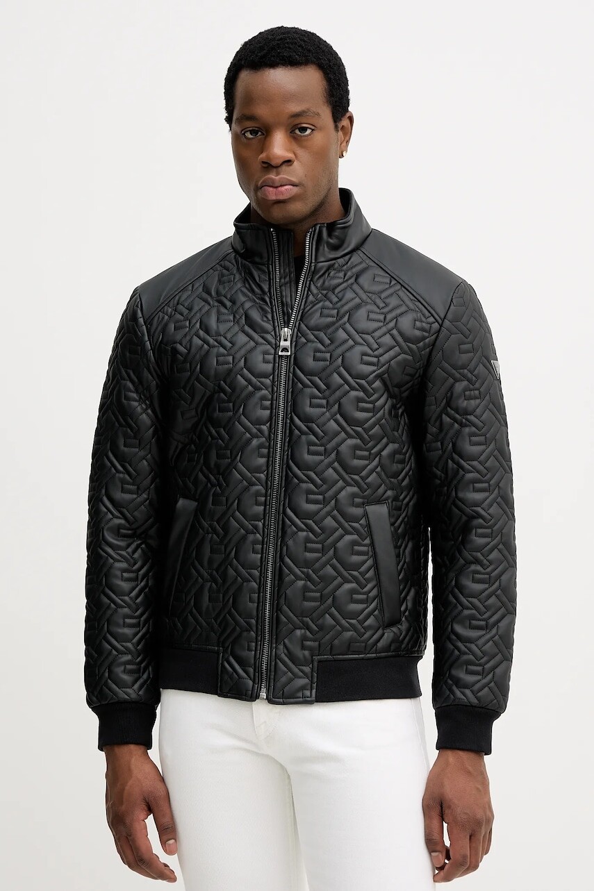 Bunda Guess čierna farba, prechodná, M5BL2E W1050