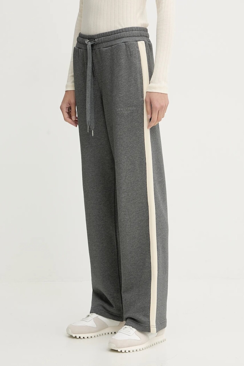 Bavlnené tepláky Marc O'Polo šedá farba, melanžové, 600407319005