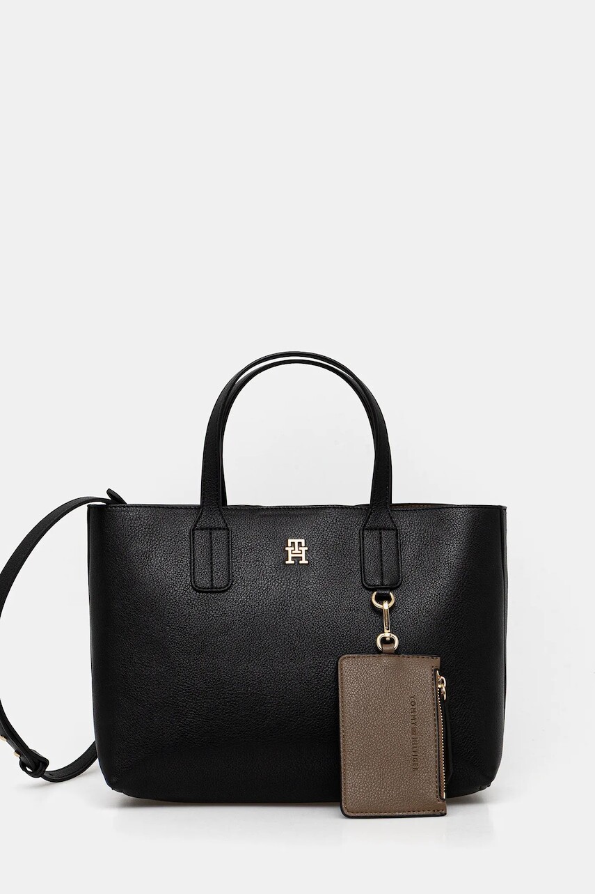 Kabelka Tommy Hilfiger čierna farba, AW0AW18233