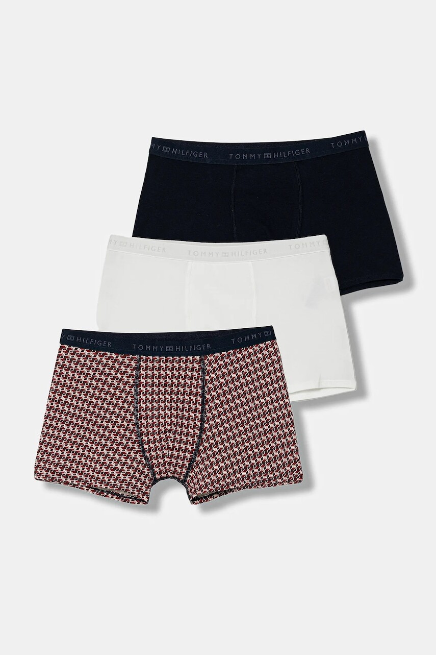 Detské boxerky Tommy Hilfiger 3-pak červená farba, UB0UB00584
