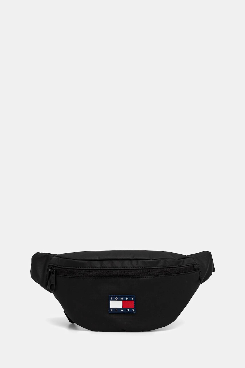 Ľadvinka Tommy Jeans čierna farba, AM0AM13873