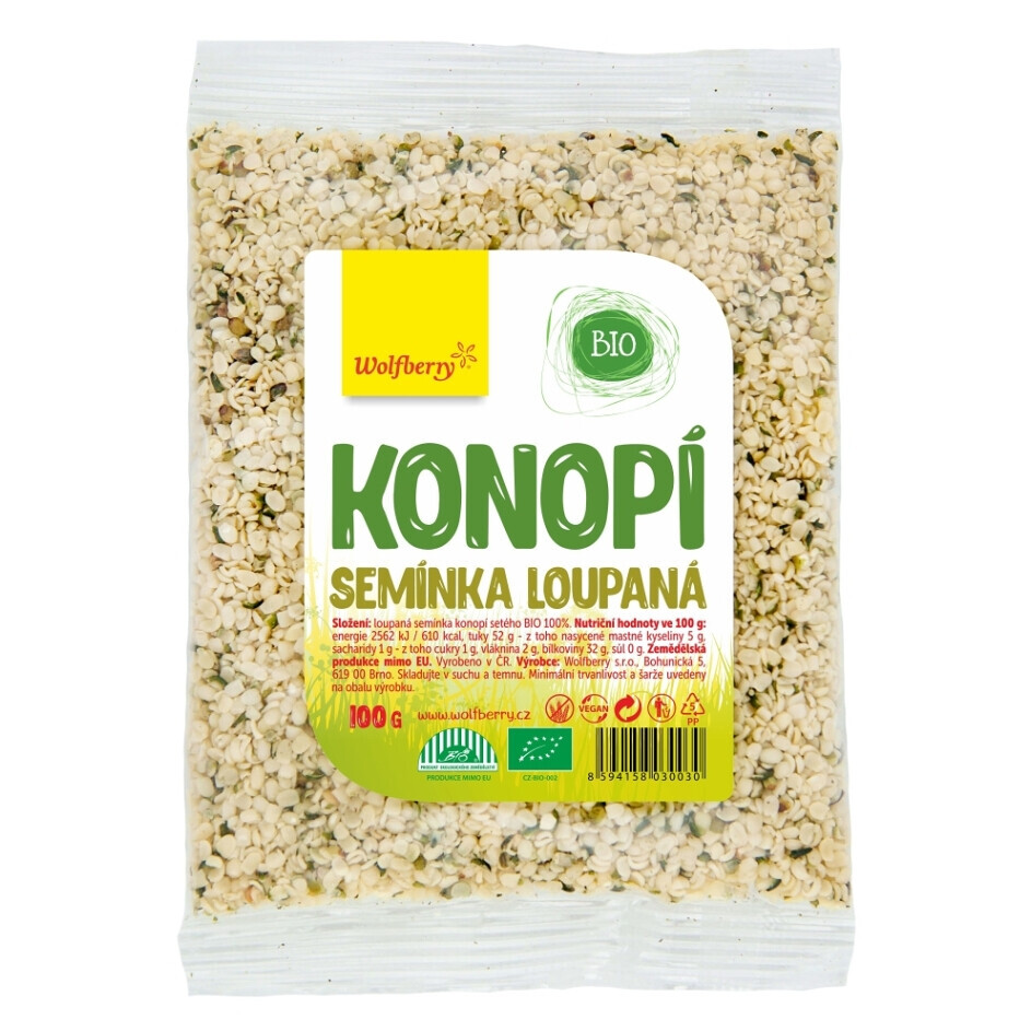 WOLFBERRY Konopné semienko lúpané 100 g BIO