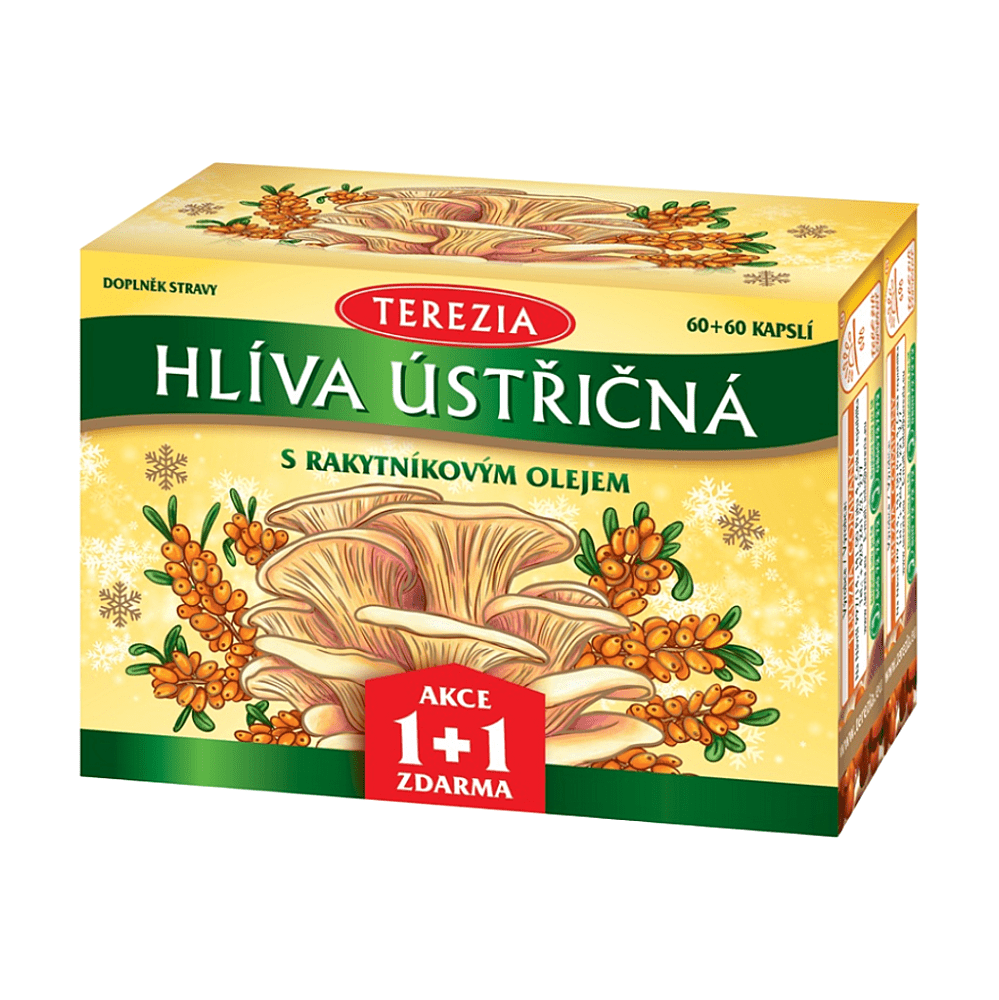 TEREZIA Hliva ustricová s rakytníkovým olejom 60 + 60 kapsúl