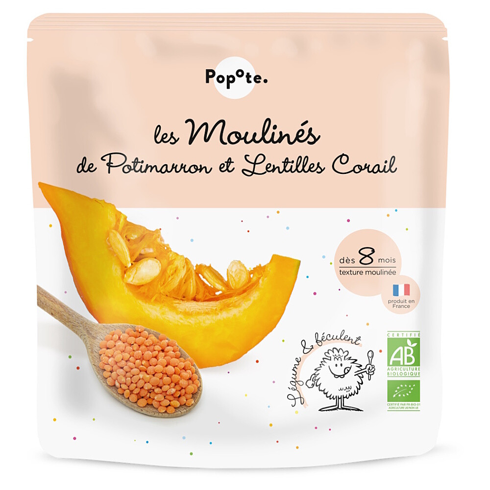 POPOTE Tekvica s červenou šošovkou 8m+ BIO 180 g