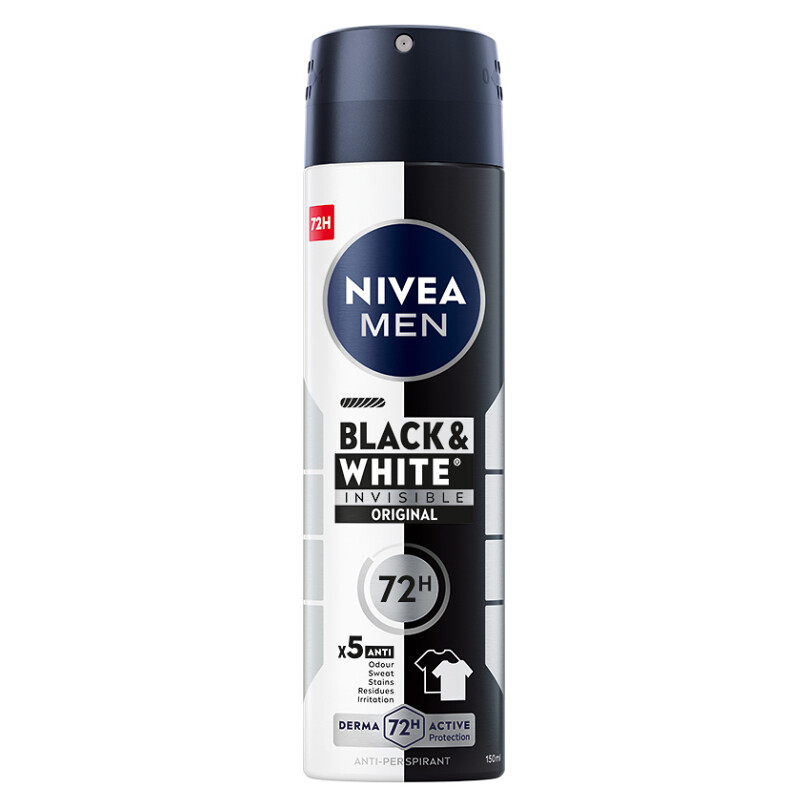 NIVEA Men Deo sprej Invisible Black&White Power 150 ml