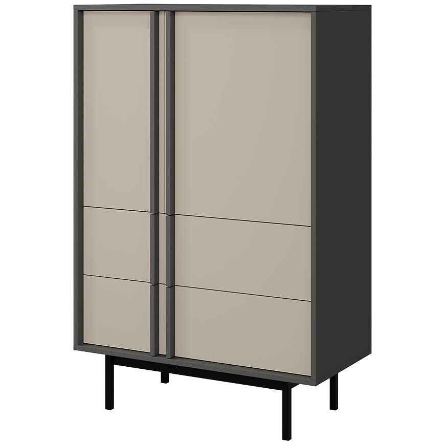 Skrinka Alsy 5 svetlobéžová/Antracit