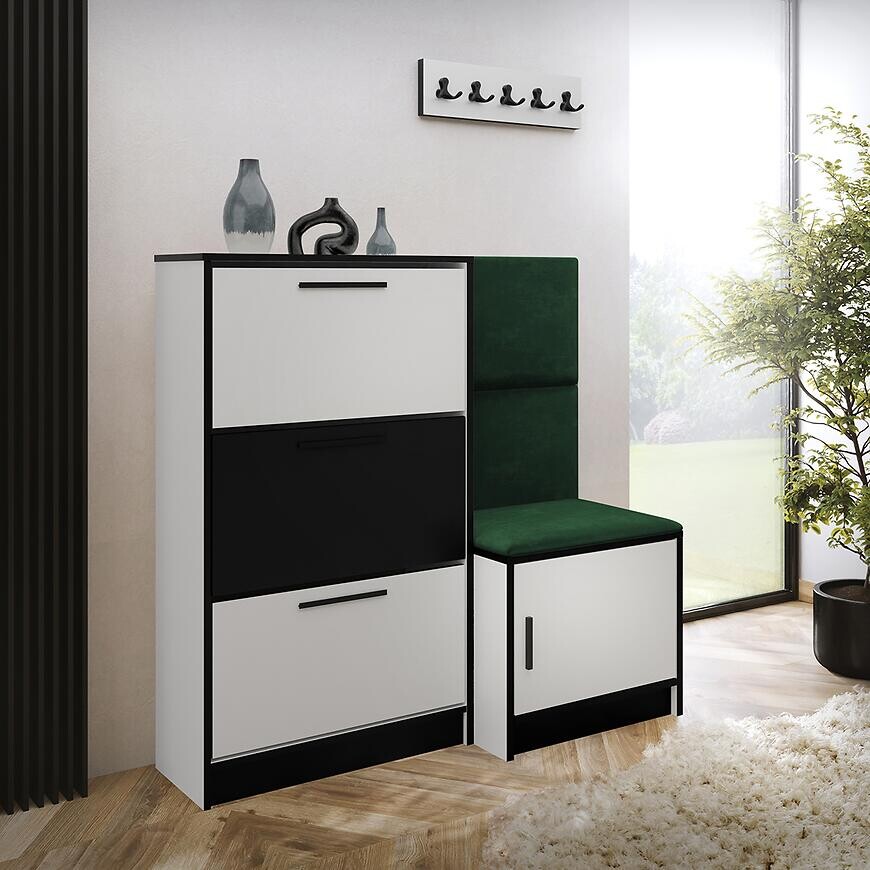 Skrinka na topánky Kpl Foli Biela + Zelená (KRONOS 19)