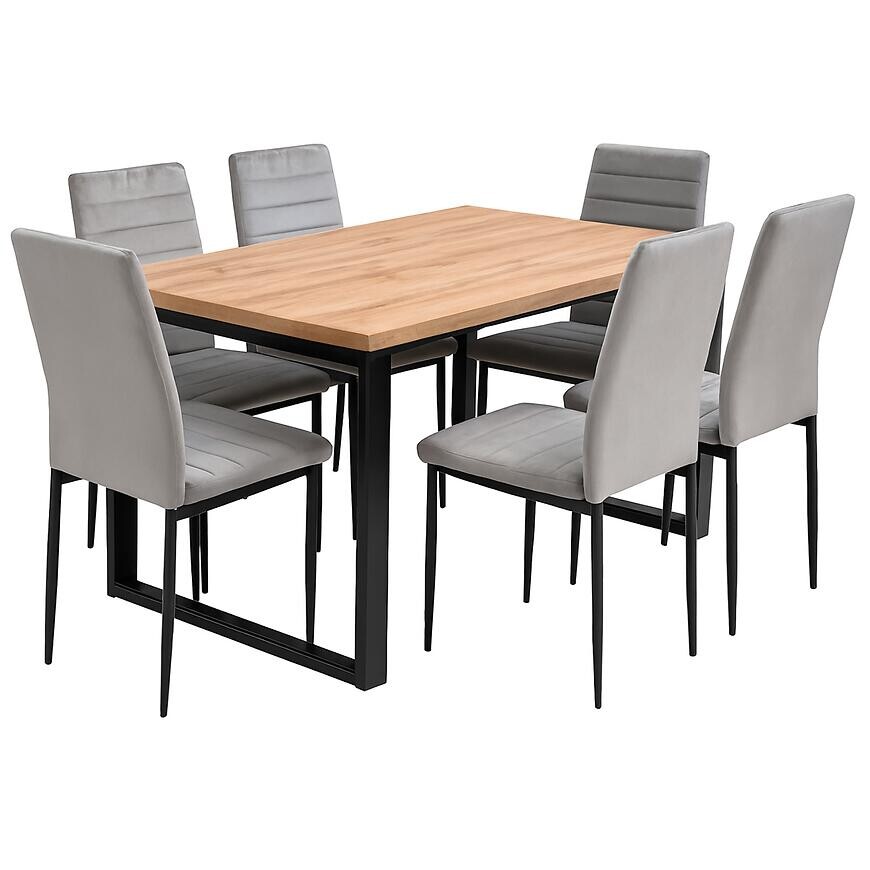 Jedálenská zostava1+6 Fatima wotan/čierna