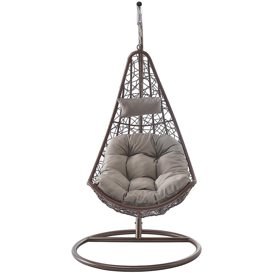 Hojdacie kreslo Murcia hnedá s poduškou