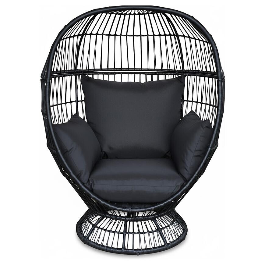 Záhradná otočná stolička Cuddie čierna