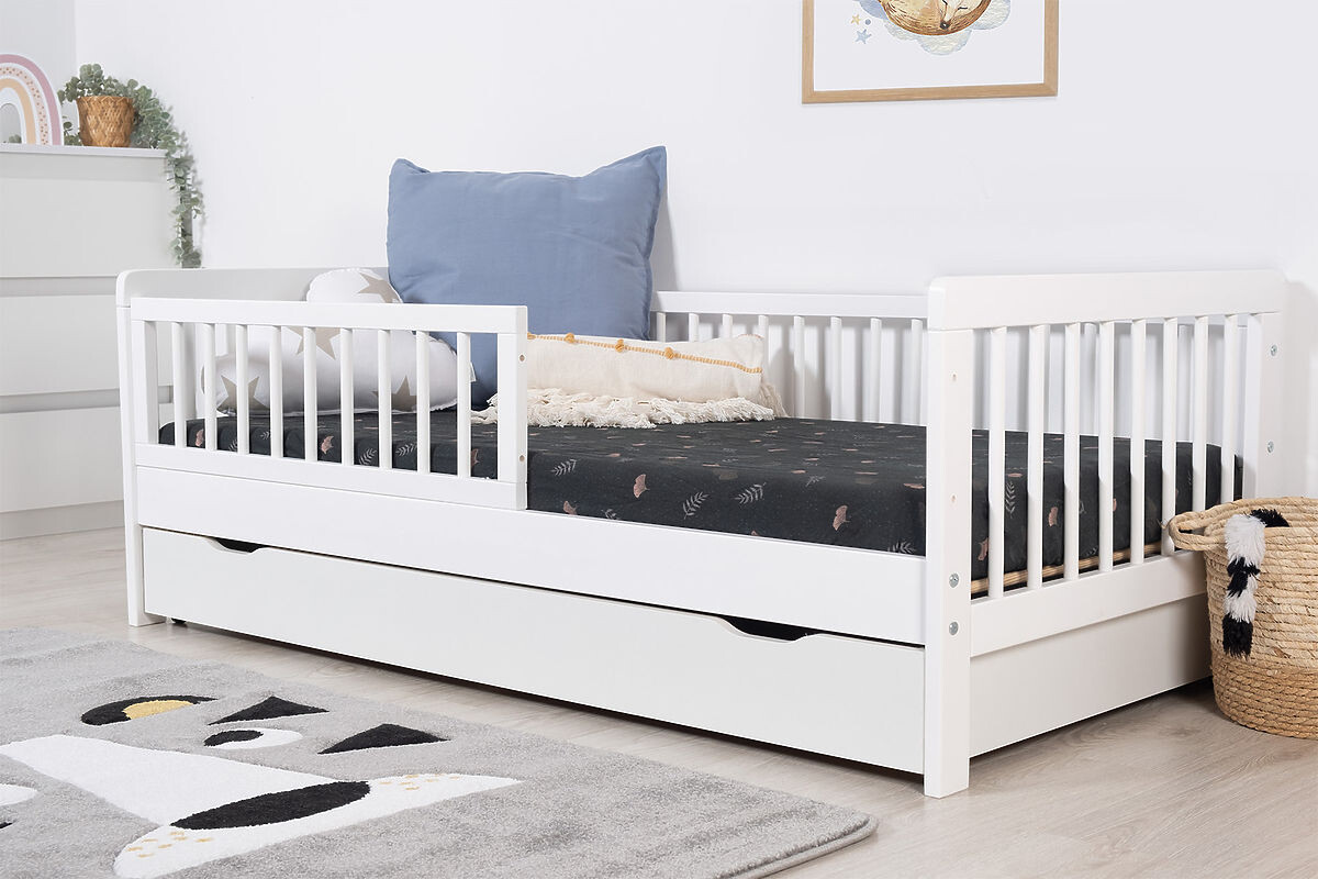 Ourbaby® 34117-0 Teddy white posteľ bez úložného priestoru 140x70 cm biela